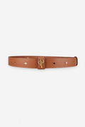 Leather Belt - Cognac - VÍRONIQUE