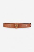 Leather Belt - Cognac - VÍRONIQUE