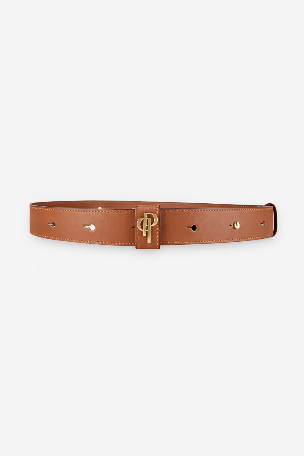 Leather Belt - Cognac - VÍRONIQUE