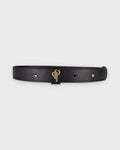 Leather Belt - Black - VÍRONIQUE