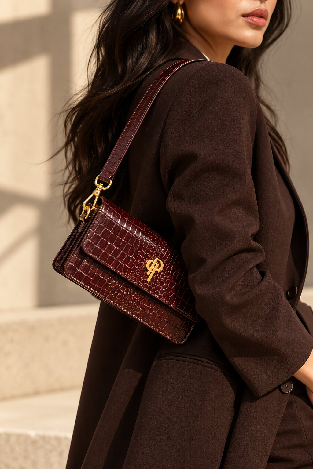 Michí Bag – Burgundy Croco