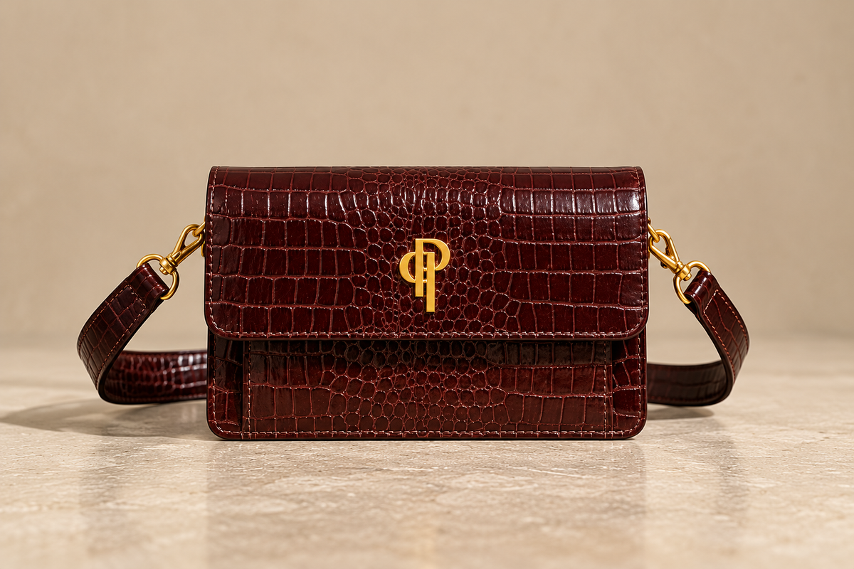 Michí Bag – Burgundy Croco