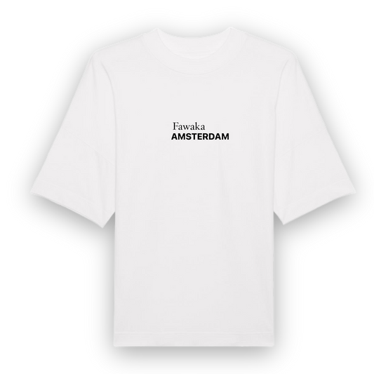 Fawaka Amsterdam Unisex Oversized T-shirt White - VÍRONIQUE