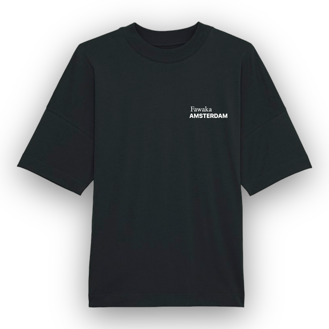 Fawaka Amsterdam Unisex Oversized T-Shirt Black - VÍRONIQUE